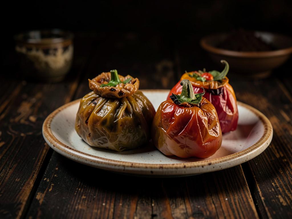 Tabakta dolma ve biber dolması